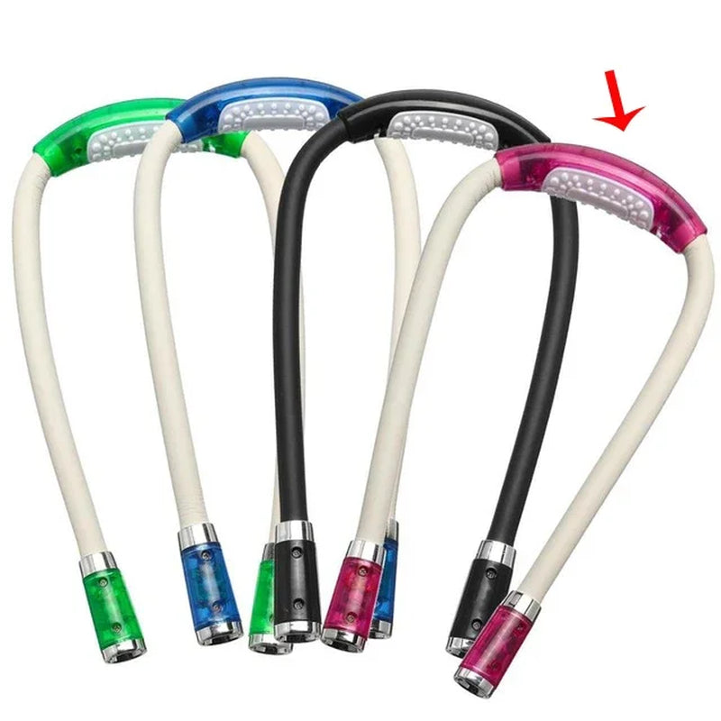 Book Reading Crocheting Light Adjustable 360° Angle Flexible Handsfree Led Neck Light Hug Reading Lamp Led Night Flashlight