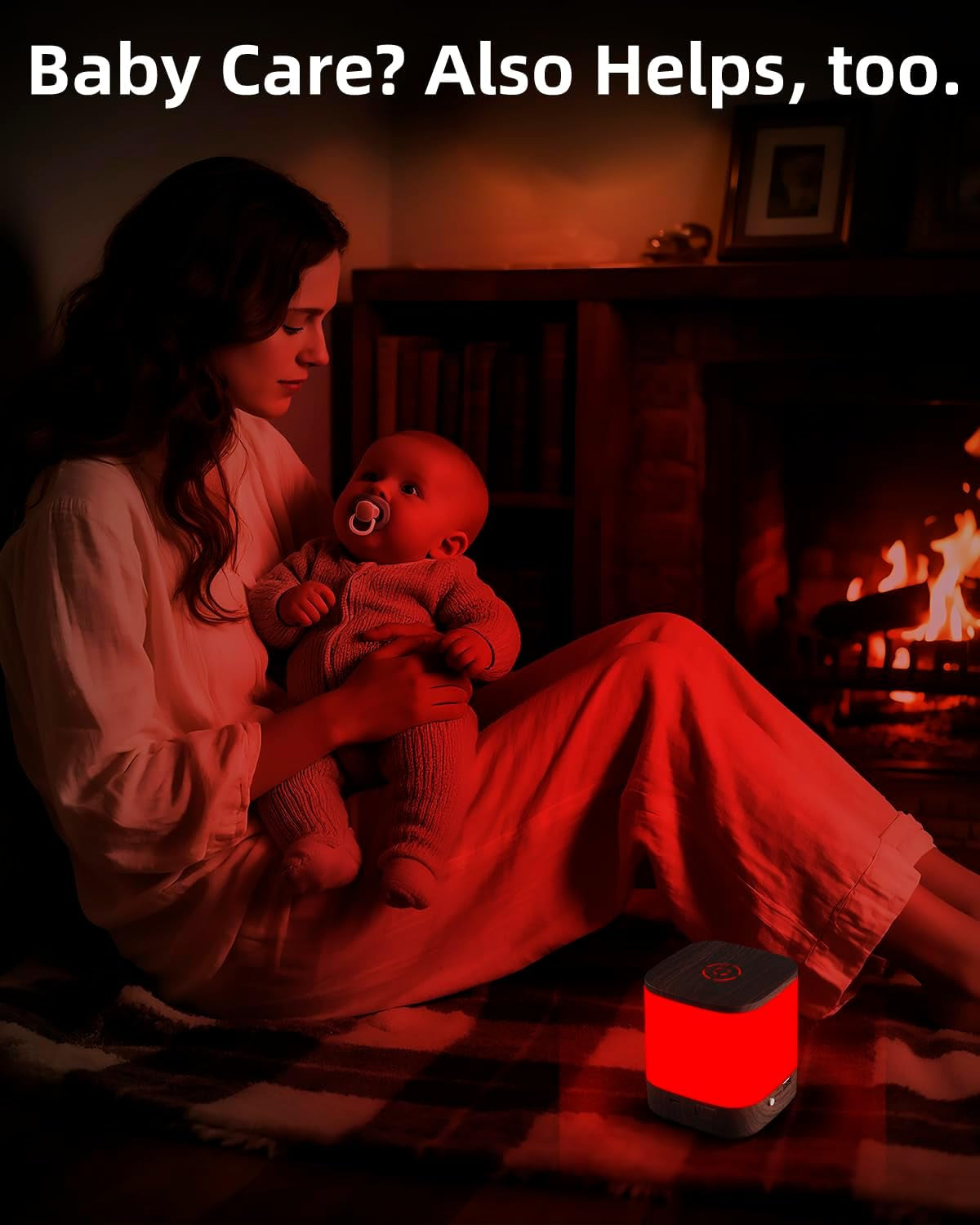 Red Light Night Light for Sleep, 670Nm Wavelength Aid to Support Deep Relaxation: Naturally Aids Sleeps with 2 Colors, 3 Brightness & Touch Control for Adults, Kids Bedroom - USB Charging