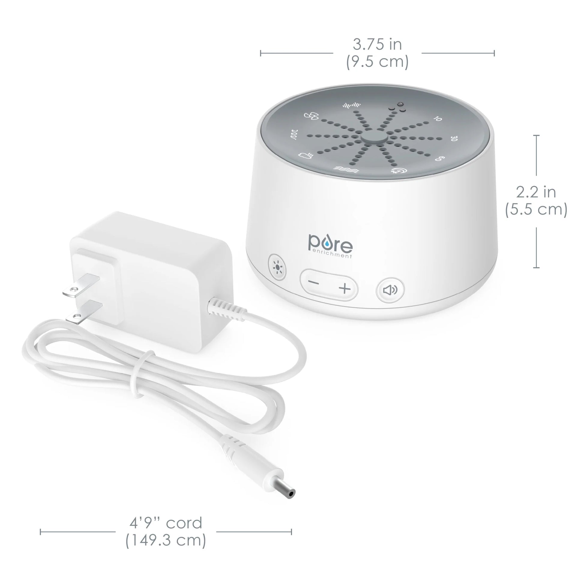 DOZE Sound Machine and Sleep Light - 6 Soothing Sounds, Relaxing Pulse Light, Auto Sleep Timer, and Built-In USB Charger - All-Natural Sleep and Stress Reliever