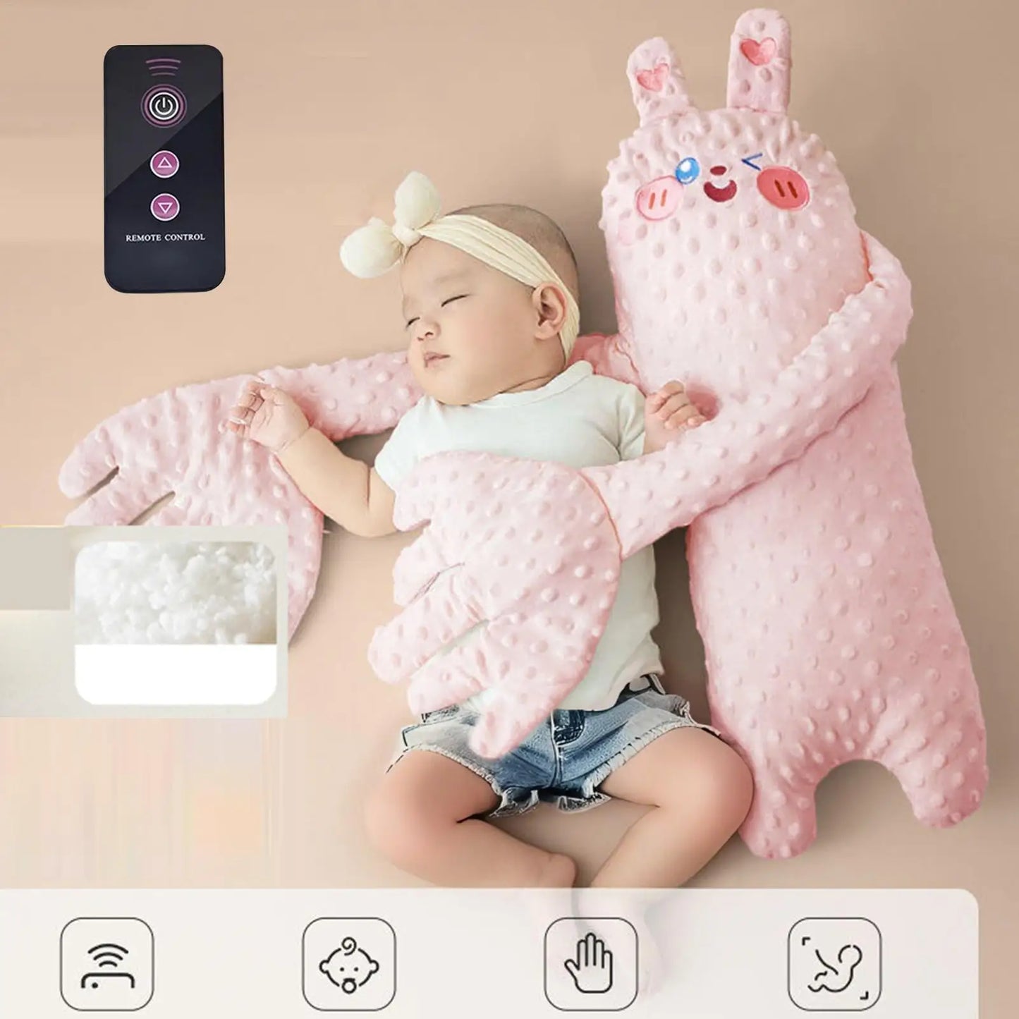 Toddler Patter for Sleep Electric Soothing Palm Sleep Pad Baby Boys Girls Sleep Aid Companion Cartoon Patting Slapping Accessory