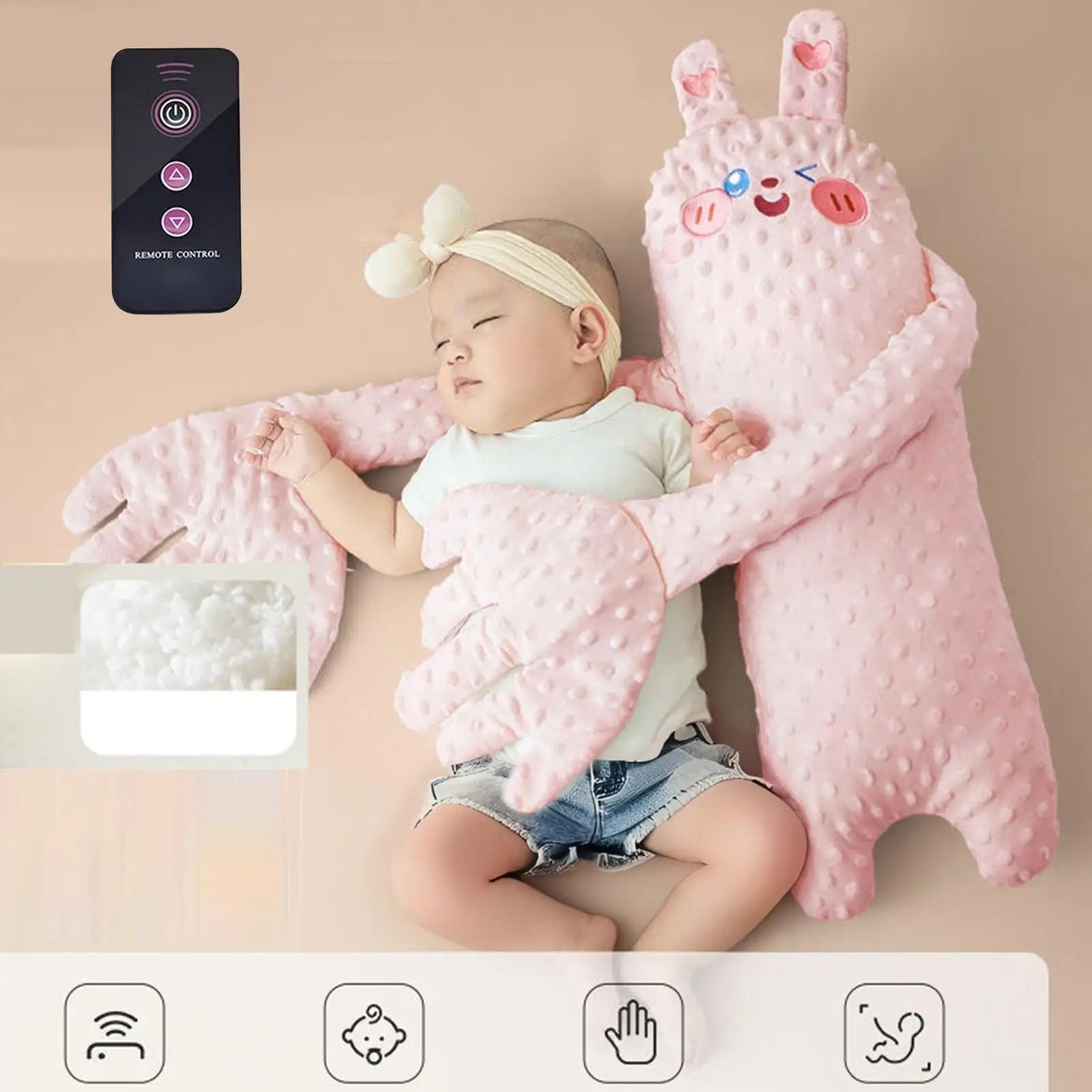 Toddler Patter for Sleep Electric Soothing Palm Sleep Pad Baby Boys Girls Sleep Aid Companion Cartoon Patting Slapping Accessory