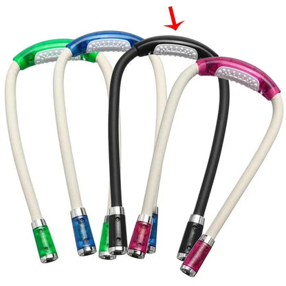 Book Reading Crocheting Light Adjustable 360° Angle Flexible Handsfree Led Neck Light Hug Reading Lamp Led Night Flashlight