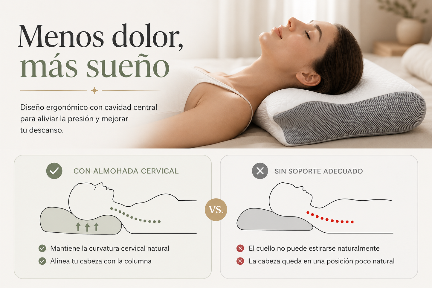 Almohada Ergonómica BeautySleep™